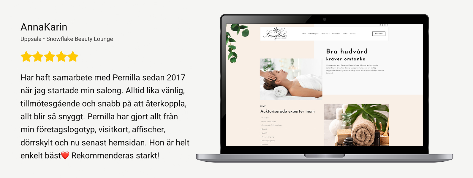 nöjd kundreferens - hemsidor